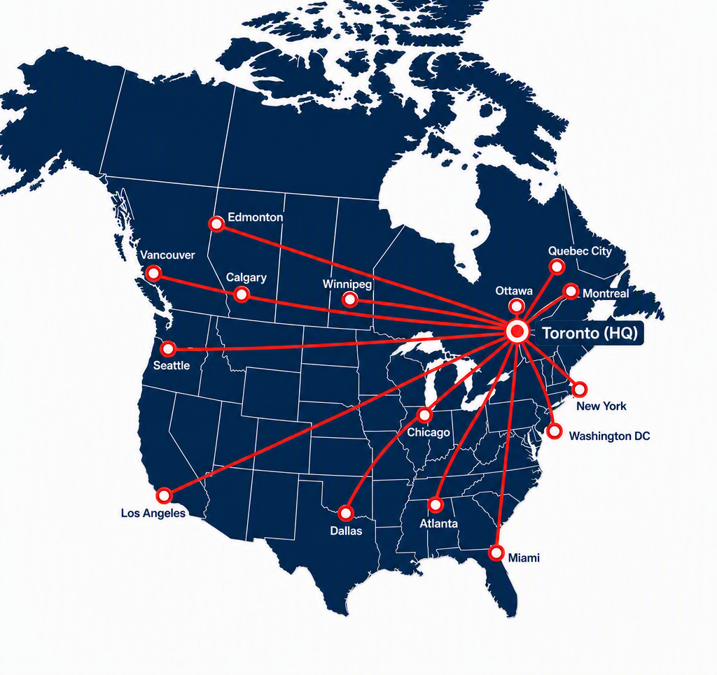 Sairon Logistics coverage map